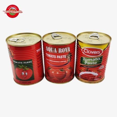 400g konserwy Pasta pomidorowa łatwa do otwarcia pokrywy podwójnie skoncentrowana China Produkcja fabryczna cena fabryczna