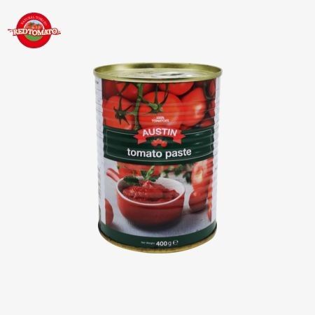 400g konserwy Pasta pomidorowa łatwa do otwarcia pokrywy podwójnie skoncentrowana China Produkcja fabryczna cena fabryczna