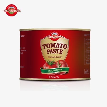 Koncentrat pomidorowy w puszkach w pojemności 70 g, z łatwo otwierającą się pokrywą