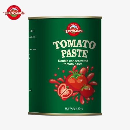 198 gramów puszkowanej pasty pomidorowej spełnia zarówno normy ISO HACCP i BRC, jak i normy produkcji FDA.