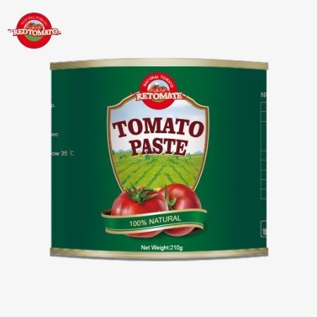 Chińska Fabryka OEM 210g Pasta pomidorowa do puszek Standardy produkcji ustalone przez ISO HACCP i FDA