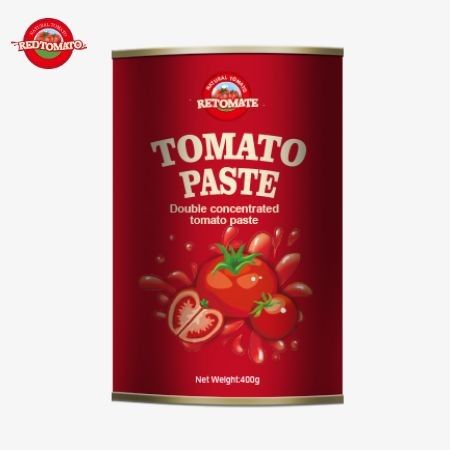 400 g puszkowanej pasty pomidorowej spełnia rygorystyczne standardy produkcji certyfikowane wytycznymi ISO