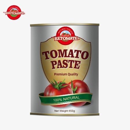 Dwukrotnie skoncentrowana pasta pomidorowa z Chin, wolna od dodatków, pyszna, wygodnie zapakowana w 850g łatwo otwartych puszek.