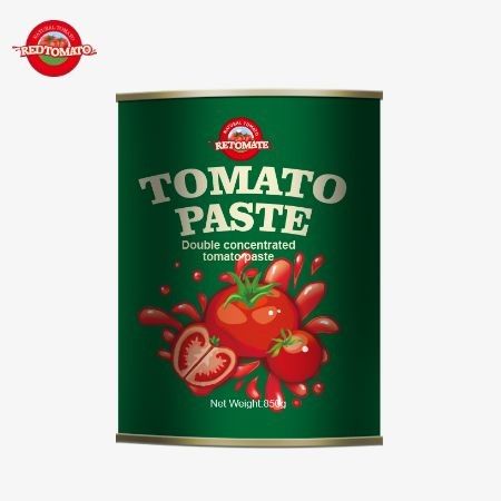 Nasza podwójnie skoncentrowana pasta pomidorowa z Chin, która jest pyszna i wygodnie zapakowana w łatwo otwarte 850g puszki.