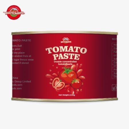 Fabryka pomidorów 28-30% Brix Pasta pomidorowa w puszkach 2200g Pasta pomidorowa z puszki Wysoka jakość świeża