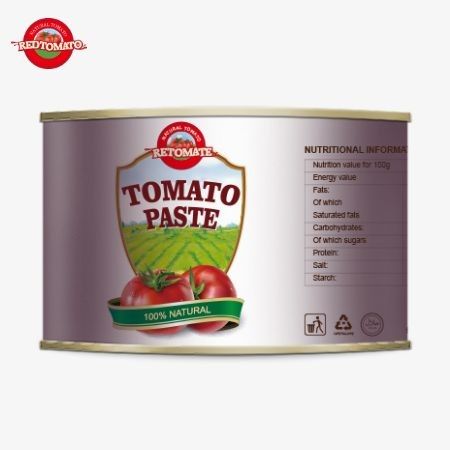 Wysokiej jakości 2200g konserwowany produkt pomidorowy halal-certyfikowany do kuchni afrykańskiej muzułmańskiej z 28-30% skoncentrowanymi pomidorami