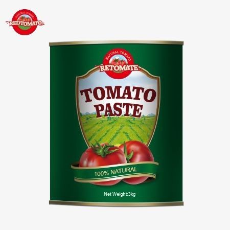 3 kg puszkowanej pasty pomidorowej zgodnej z normami produkcji ISO HACCP BRC i FDA