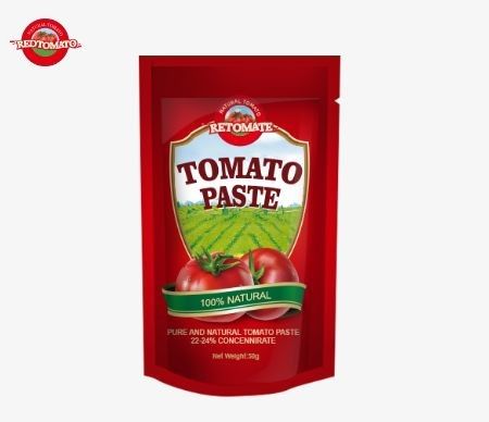 50g pasty pomidorowej stand-up sachet spełnia standardy ISO, HACCP i BRC dla cen fabrycznych
