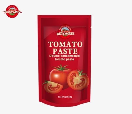 50g stand-up sachet z pasty pomidorowej spełnia normy ISO HACCP i BRC zapewniające zgodność z cenami fabrycznymi