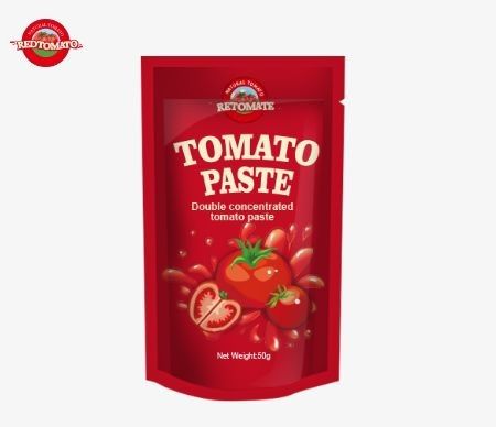 Zgodność z normami ISO HACCP i BRC Nasza 50g stand-up sachet z pasty pomidorowej do fabrycznych przepisów cenowych