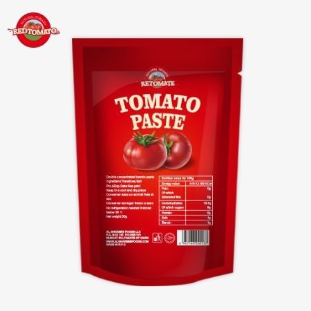 80g torby z podwójnie skoncentrowaną pastą pomidorową o czystości od 30% do 100%