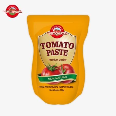 113g W stojącej walizce Pasta pomidorowa Fabryka ISO HACCP BRC I FDA Standardy produkcyjne