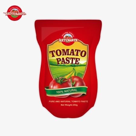 Ta torba zawiera 250 g słodkiej i smacznej pasty pomidorowej o czystości od 30% do 100%