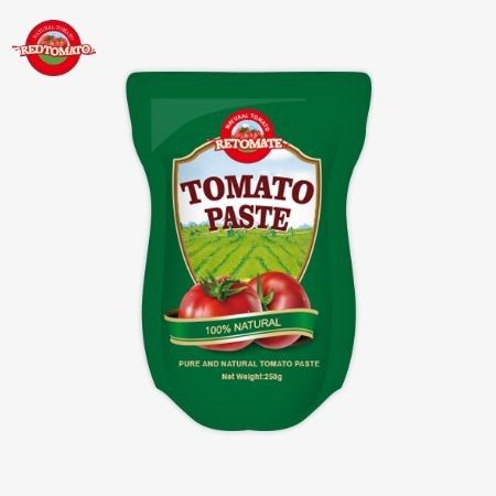 Zawiera 250 g słodkiej i smacznej pasty pomidorowej o czystości od 30% do 100%