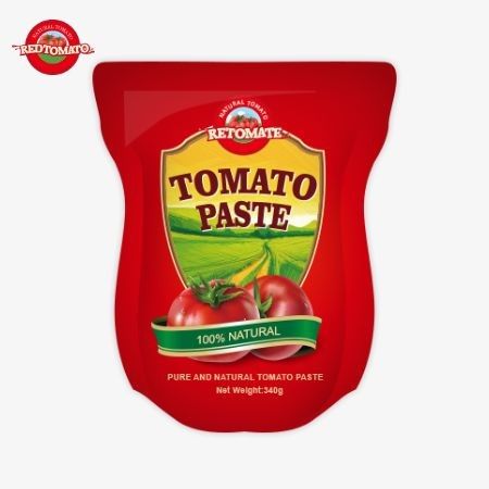 340g stand-up sachet z pasty pomidorowej spełnia normy ISO HACCP i BRC dla zgodności z cenami fabrycznymi