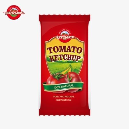 10g torebki ketchupu pomidorowego Smakuje słodko i bogato, smakuje czysto naturalnie