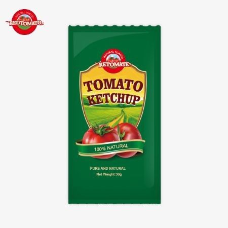 30g OEM Tomato Ketchup Sachet z czystym naturalnym smakiem spełnia normy ISO HACCP BRC i FDA dla jakości i bezpieczeństwa