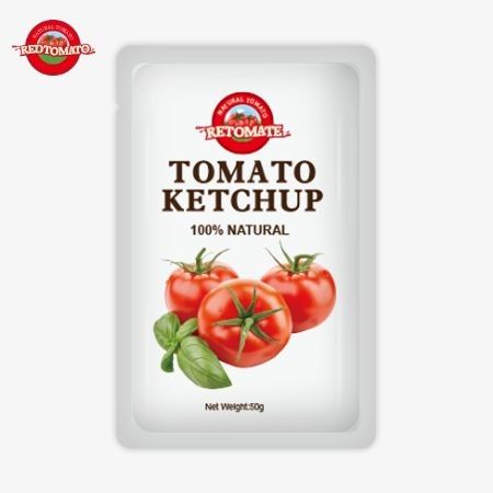 Oferujemy popularne na całym świecie wysokiej jakości specjalne 50g torebki ketchupu certyfikowane przez ISO HACCP i FDA