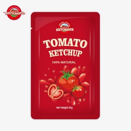 Światowa dystrybucja specjalnych 50g torebek z keczupem wysokiej jakości i certyfikowanych przez ISO HACCP i FDA