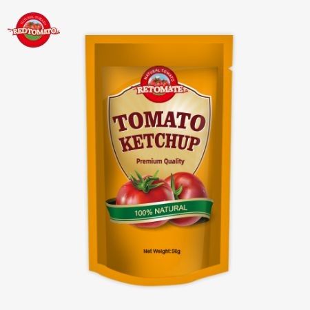 Oryginalny zakład ISO Sachet Ketchup 56g oferuje czysty naturalny słodki i kwaśny smak