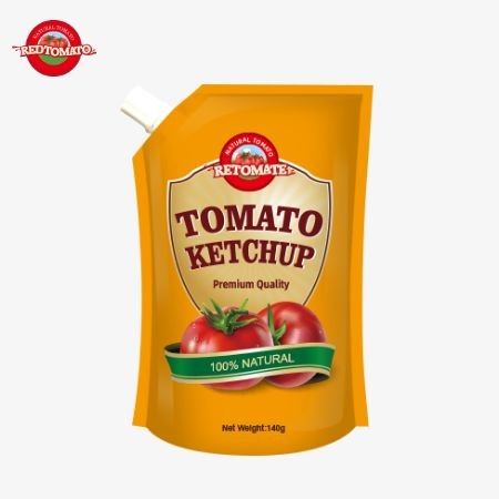 Produkujemy wygodne, 140-gramowe torebki z keczupem, które są zgodne z międzynarodowymi standardami i są oferowane po fabrycznych cenach.