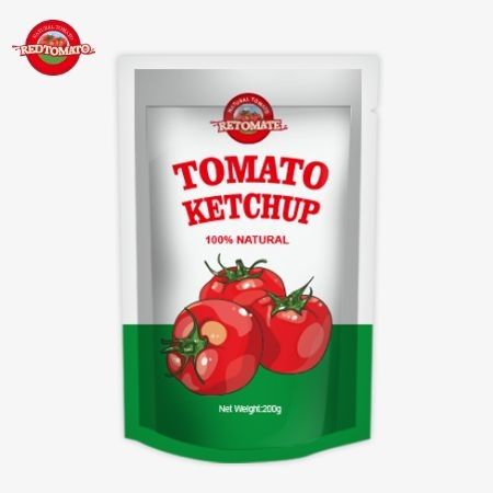 OEM 200g sachetu ketchupu z czystym naturalnym smakiem, idealny dla chińskiej ceny fabrycznej