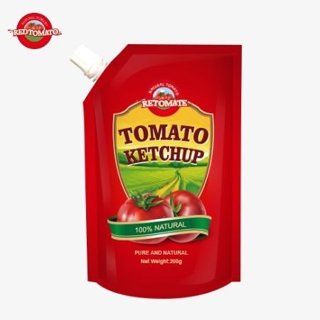 OEM 200g sachetu ketchupu z czystym naturalnym smakiem, idealny dla chińskiej ceny fabrycznej