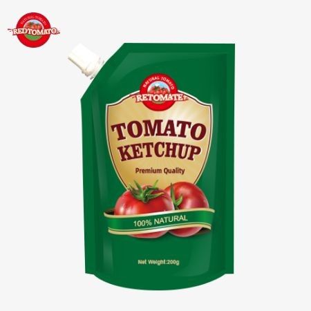 Produkujemy 200 g torebki z ketchupem, które spełniają międzynarodowe standardy i są oferowane po fabrycznych cenach.