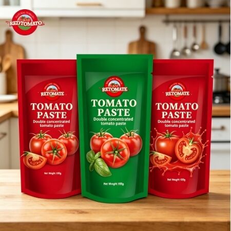 100 g saszetki stojącej Pasta pomidorowa podwójnie skoncentrowana o czystości 30% -100% do gotowania i przyprawiania