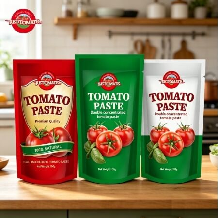 100g saszetka stojąca Naturalna pasta pomidorowa o wysokiej czystości do gotowania i przepisów