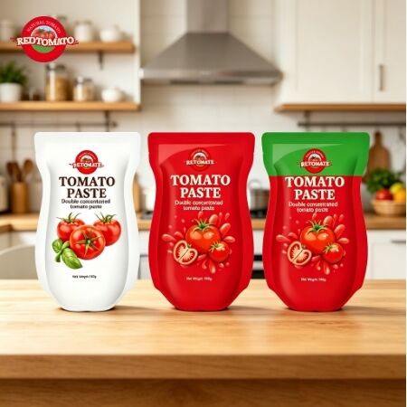 140 g pasty pomidorowej stand-up sachet z słodko-kwaśnym smakiem i 22-30 czystości