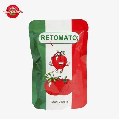 Świadectwo FDA Trzykrotnie skoncentrowana pasta pomidorowa 200 g w worku stojącym