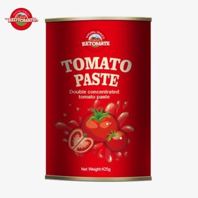 425 g puszkowanej pasty pomidorowej. Światowe standardy ustalone przez ISO HACCP, BRC i FDA.