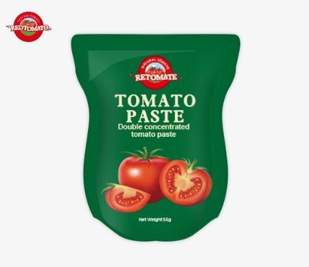 Wielkiej sprzedaży stand-up sachet pasta pomidorowa, dostępna w 56g rozmiarów oferuje czysty produkt bez dodatków