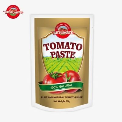Dobrą jakość, podwójnie skoncentrowana, na zamówienie, płaska i stojąca, organiczna pasta pomidorowa 70g.