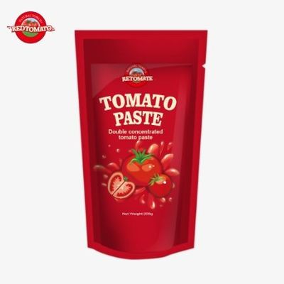 200 g stand-up sachet z pasty pomidorowej spełnia normy ISO HACCP i BRC, zapewniając zgodność z cenami fabrycznymi