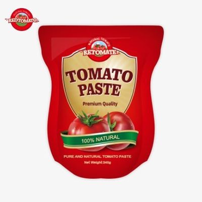 340g czerwonej pasty pomidorowej stand-up sachet zapewnia zarówno wygodę