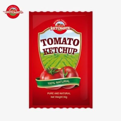 36g OEM Tomato Ketchup Sachet Z Pure Natural China Factory Price