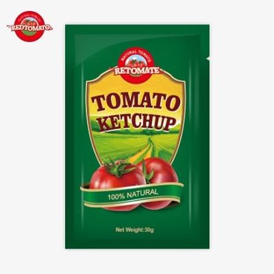 Premium 50g sachety ketchup z Chin, certyfikowane przez ISO, HACCP, i FDA, dostępne w fabrycznych cenach