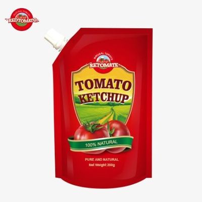 OEM 200g sachetu ketchupu z czystym naturalnym smakiem, idealny dla chińskiej ceny fabrycznej