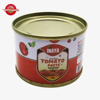 INAYA 70g Pasta pomidorowa w puszkach twarda, otwarta pokrywa Brix 28-30%